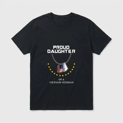 Proud Daughter of a Vietnam Cool T-Shirt – Classic T-Shirt in Black