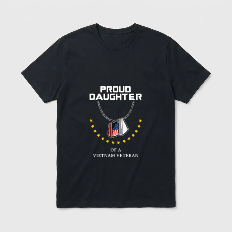 Proud Daughter of a Vietnam Cool T-Shirt – Classic T-Shirt in Black