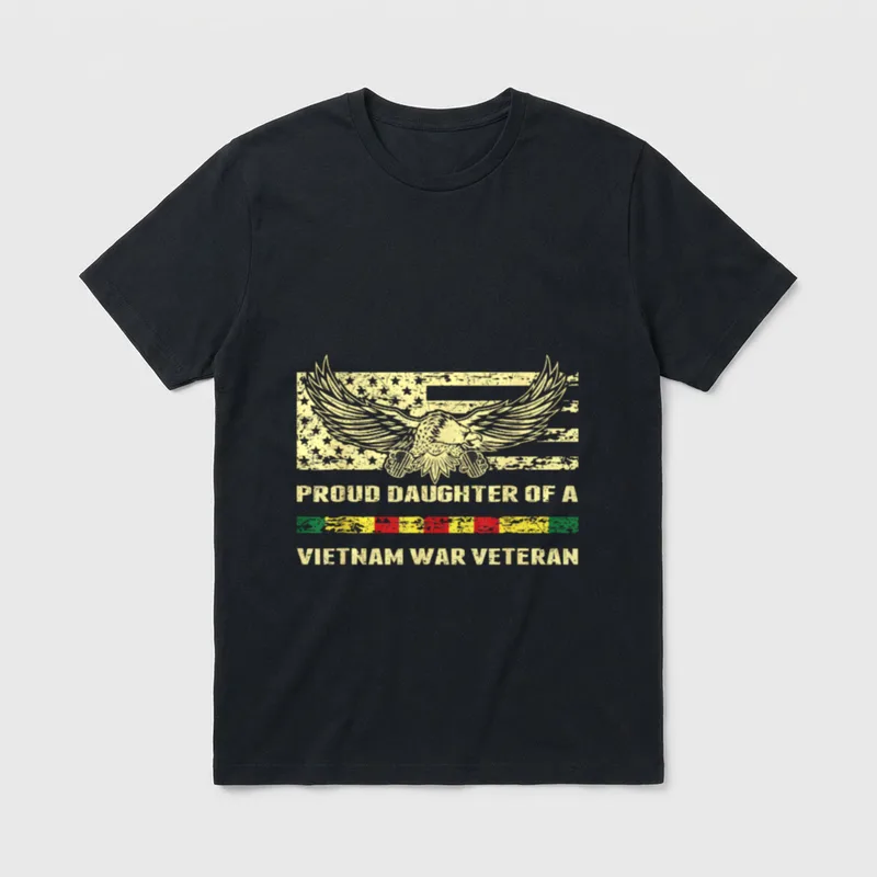 Military Daughter Vietnam Vet T-Shirt – Classic T-Shirt in Black