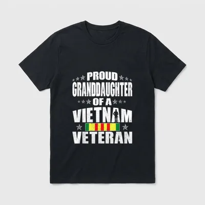 Military Family Granddaughter Pride T-Shirt – Classic T-Shirt in Black
