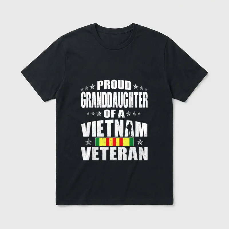 Military Family Granddaughter Pride T-Shirt – Classic T-Shirt in Black