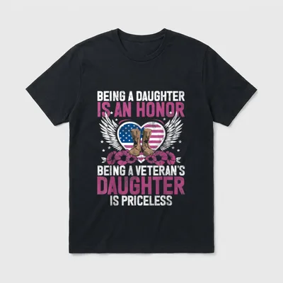 Veteran's Daughter Honor T-Shirt – Classic T-Shirt in Black