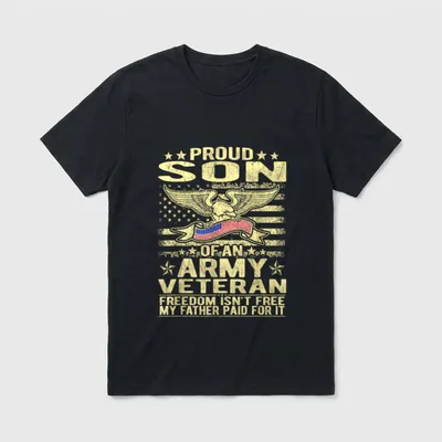 Army Veteran's Son T-Shirt – Classic T-Shirt in Black