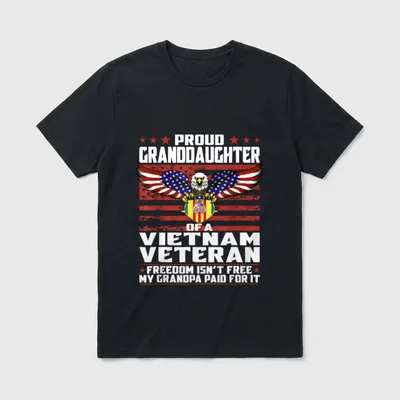 Freedom Isn't Free Proud Granddaughter T-Shirt – Classic T-Shirt in Black