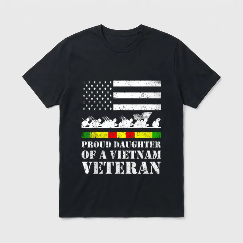 Proud Daughter of a Vietnam Day T-Shirt – Classic T-Shirt in Black
