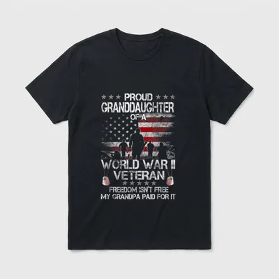 Granddaughter WWII Veteran T-Shirt – Classic T-Shirt in Black