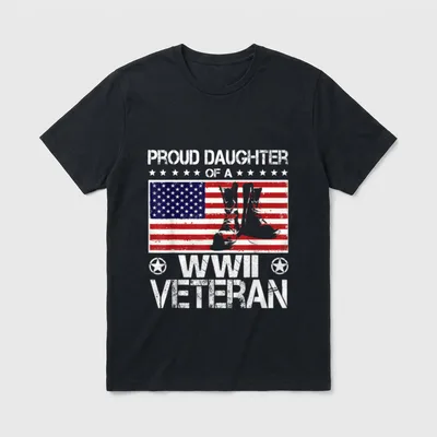 Proud WWII Veteran's Daughter T-Shirt – Classic T-Shirt in Black