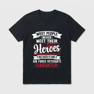 Military Daughter Veteran Day T-Shirt – Classic T-Shirt in Black