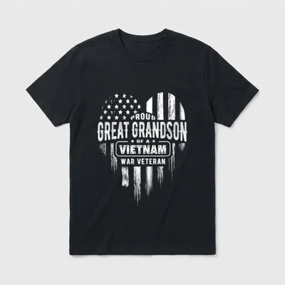 Proud Great Grandson Vietnam Veteran T-Shirt – Classic T-Shirt in Black