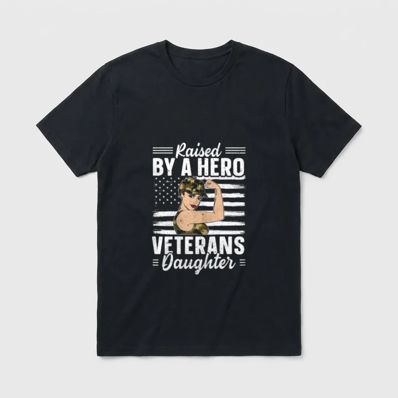 Veteran's Daughter American Hero T-Shirt – Classic T-Shirt in Black