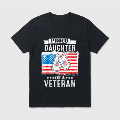 Military Family Veterans Support T-Shirt – Classic T-Shirt in Black