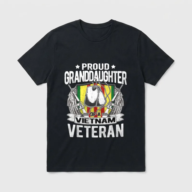 Proud Granddaughter Of A Vietnam T-Shirt – Classic T-Shirt in Black