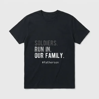 Proud Army Veteran Dad T-Shirt – SOLDIERS. RUN IN. OUR FAMILY. #fatherson – Classic T-Shirt in Black