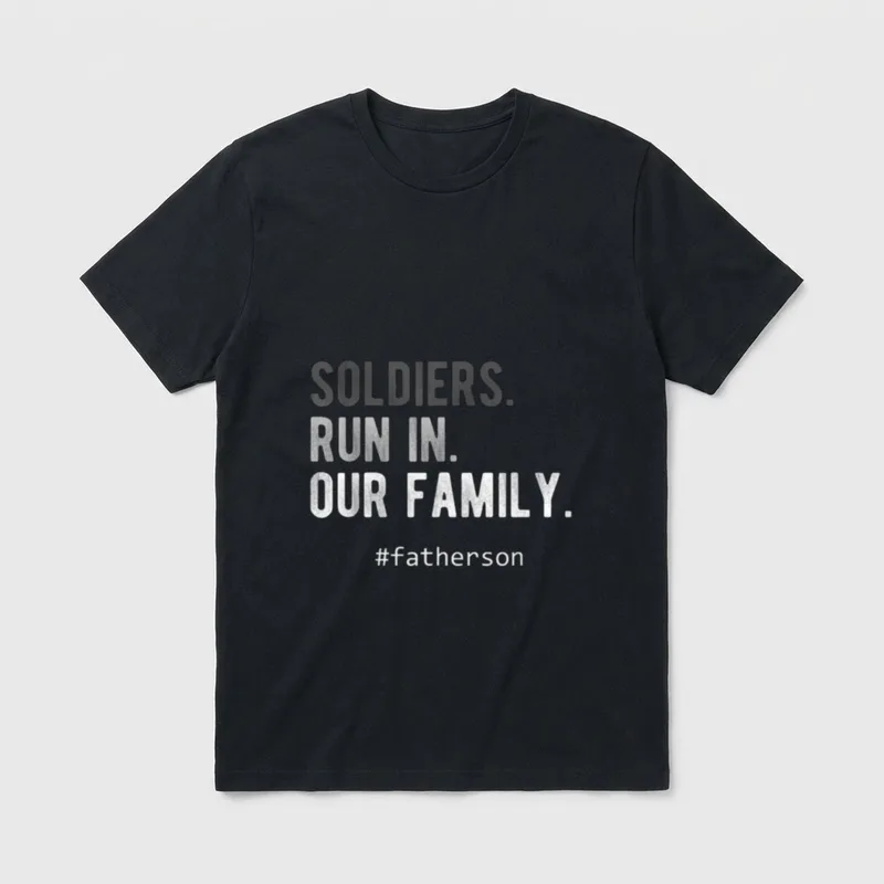 Proud Army Veteran Dad T-Shirt – SOLDIERS. RUN IN. OUR FAMILY. #fatherson – Classic T-Shirt in Black