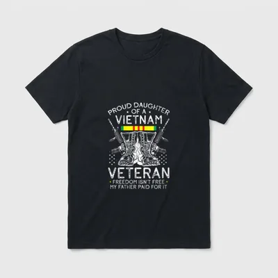 Military Daughter Freedom Isn't Free T-Shirt – Classic T-Shirt in Black