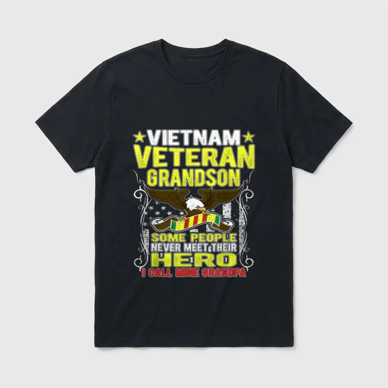 Proud Military Grandson T-Shirt – Classic T-Shirt in Black