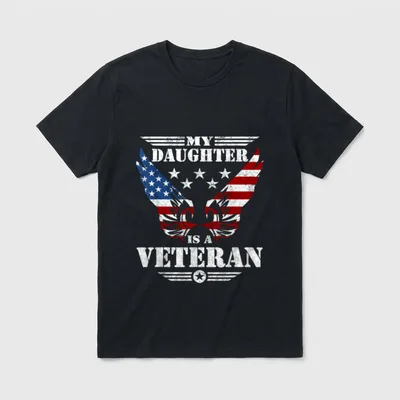 My Daughter Veteran T-Shirt – Classic T-Shirt in Black