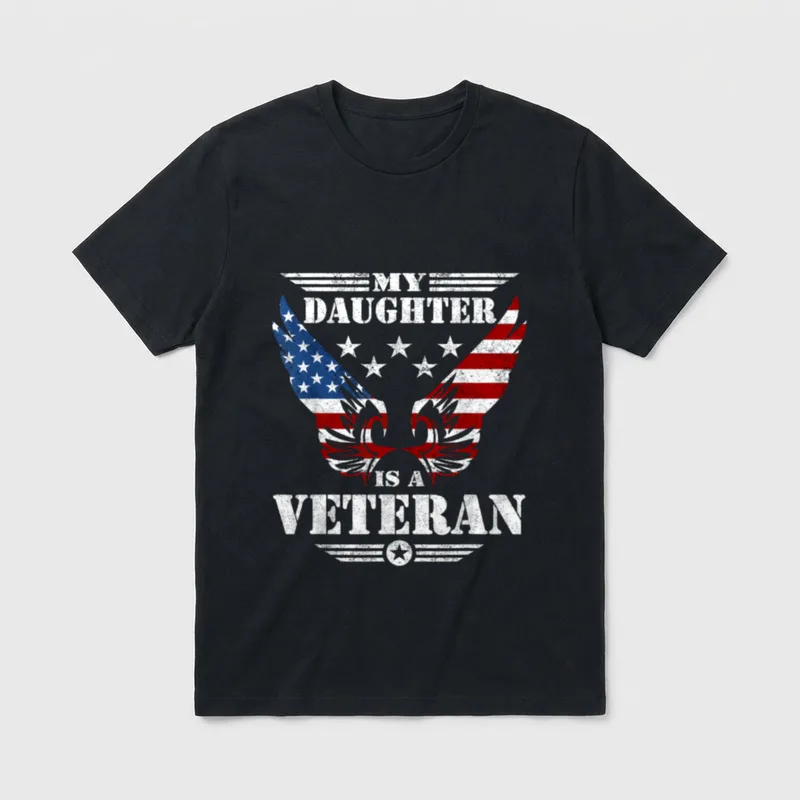 My Daughter Veteran T-Shirt – Classic T-Shirt in Black