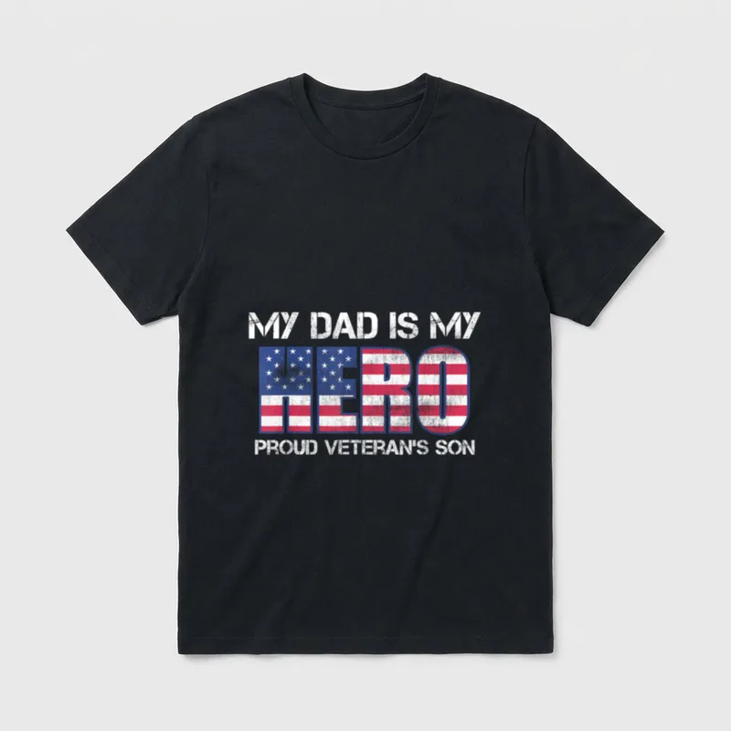 Military Dad Hero T-Shirt – Classic T-Shirt in Black