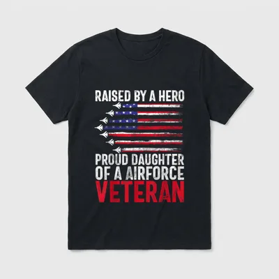 Raised By A Hero T-Shirt – Classic T-Shirt in Black