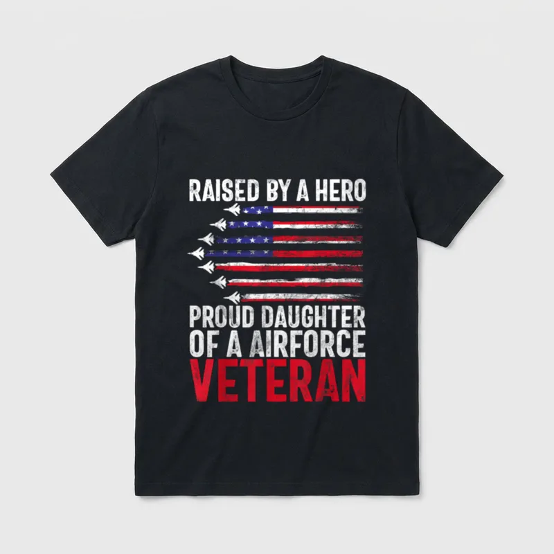 Raised By A Hero T-Shirt – Classic T-Shirt in Black