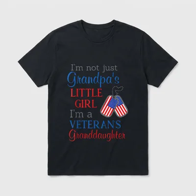 Military Granddaughter Pride T-Shirt – Classic T-Shirt in Black