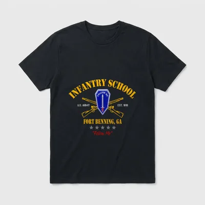 Army Infantry School Patriotic Veteran T-Shirt – Classic T-Shirt in Black