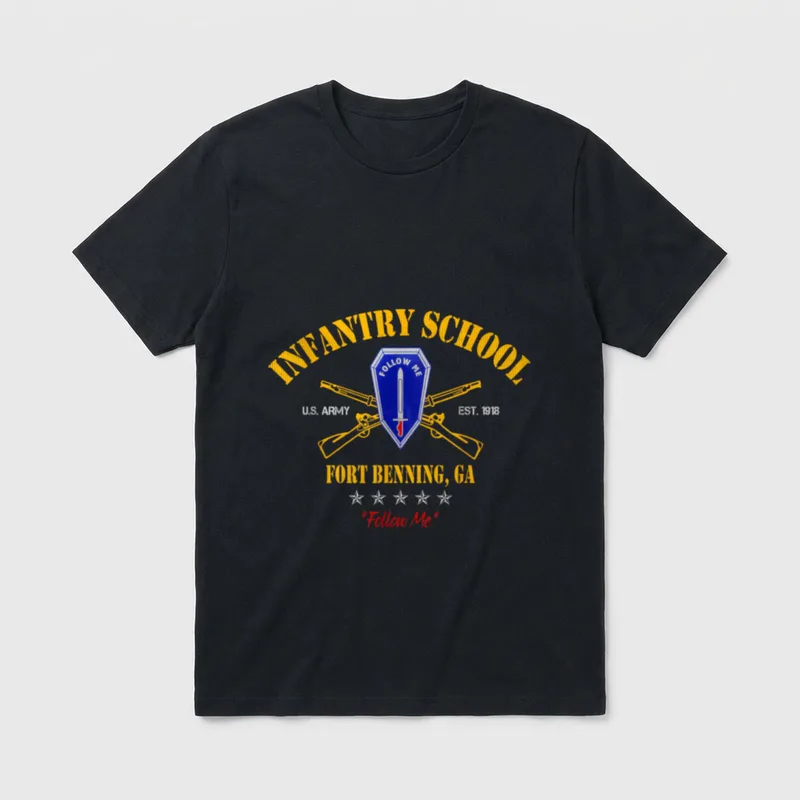 Army Infantry School Patriotic Veteran T-Shirt – Classic T-Shirt in Black