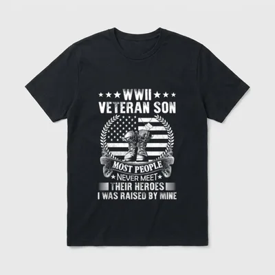Veteran Son Honor Respect T-Shirt – Classic T-Shirt in Black