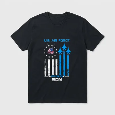 Proud Air Force Son T-Shirt – Classic T-Shirt in Black