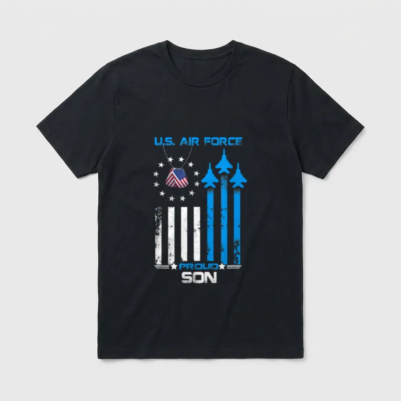 Proud Air Force Son T-Shirt – Classic T-Shirt in Black