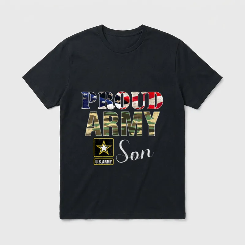 Army Son American Flag T-Shirt – Classic T-Shirt in Black