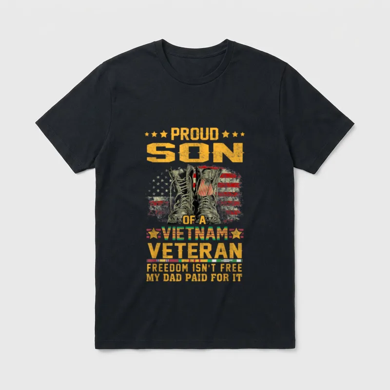 Vietnam Veteran Family Patriotic T-Shirt – Classic T-Shirt in Black