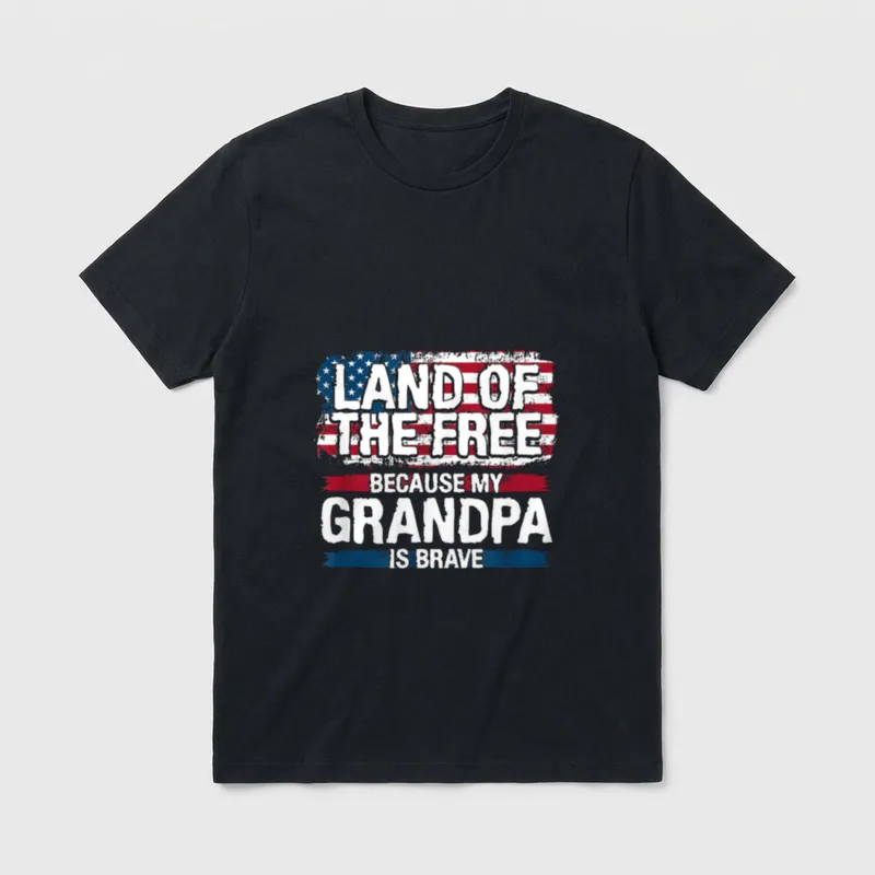 Proud Military Grandchild T-Shirt – Classic T-Shirt in Black