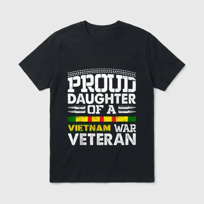Vietnam Veteran's Daughter Patriotic T-Shirt – Classic T-Shirt in Black