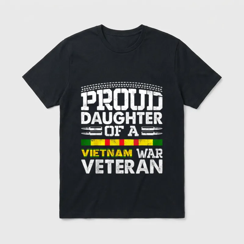 Vietnam Veteran's Daughter Patriotic T-Shirt – Classic T-Shirt in Black