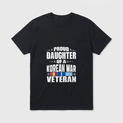 Military Daughter Proud Heritage T-Shirt – Classic T-Shirt in Black