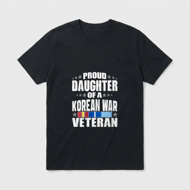 Military Daughter Proud Heritage T-Shirt – Classic T-Shirt in Black