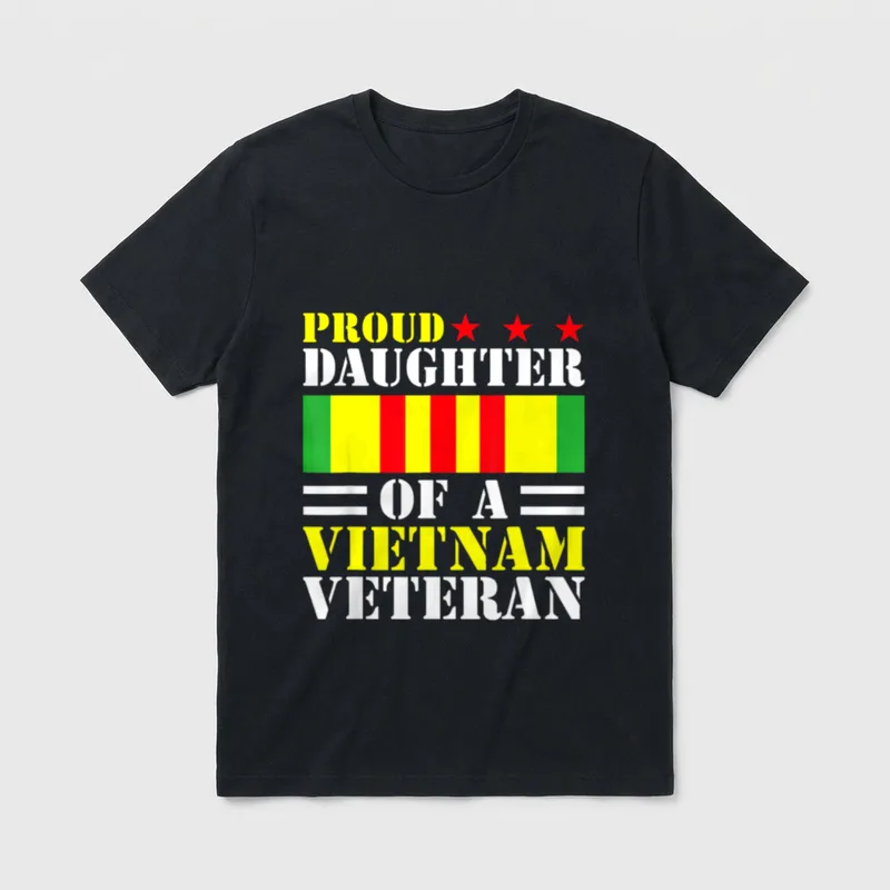 Vietnam Vet Daughter Patriotic T-Shirt – Classic T-Shirt in Black