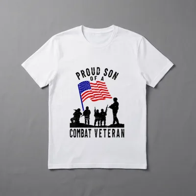 Proud Son Combat Veteran T-Shirt – Classic T-Shirt in Black