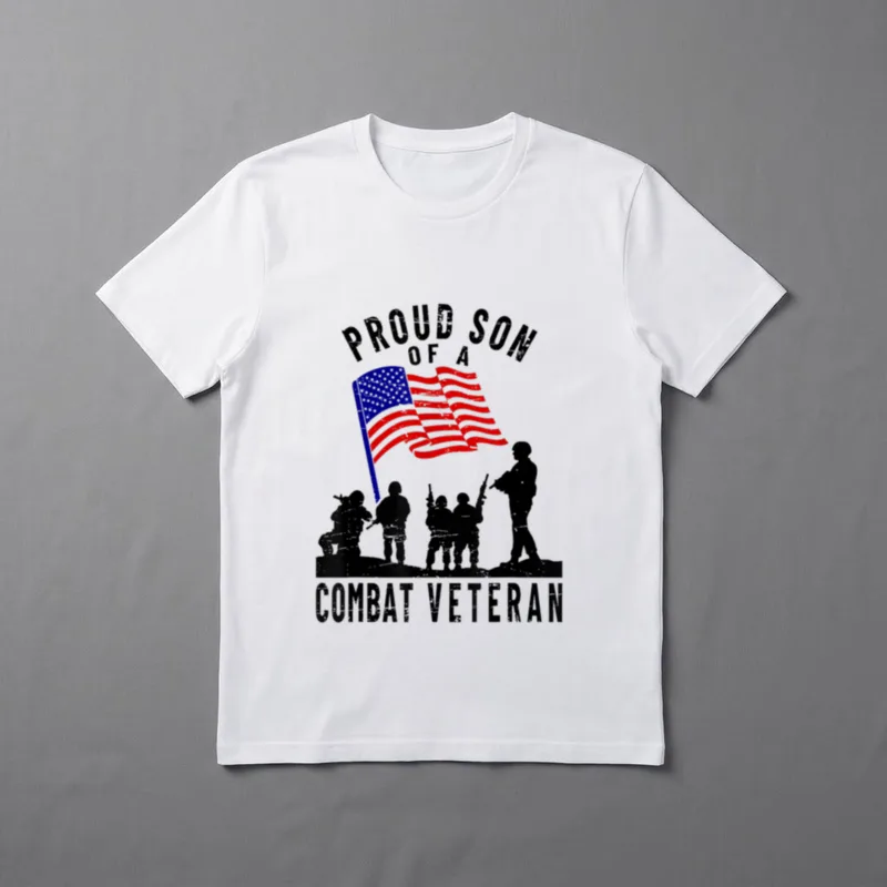 Proud Son Combat Veteran T-Shirt – Classic T-Shirt in Black