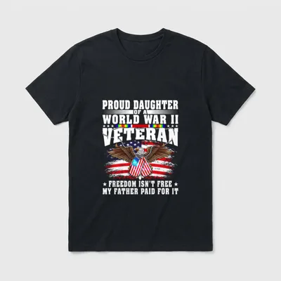 WWII Veteran Family Pride T-Shirt – Classic T-Shirt in Black