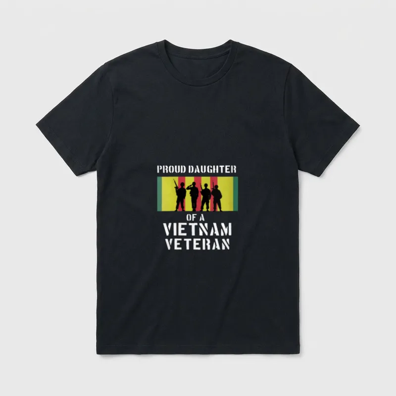 Military Daughter Honor T-Shirt – Classic T-Shirt in Black