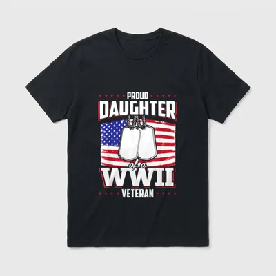 Military Veteran Daughter Tees T-Shirt – Classic T-Shirt in Black