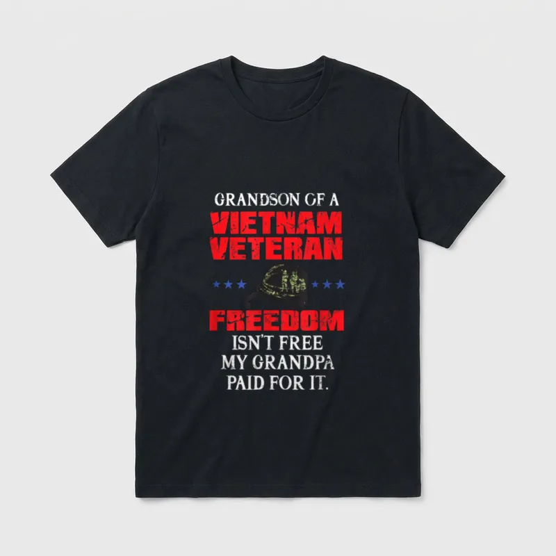 Army Veteran Grandson T-Shirt – Classic T-Shirt in Black