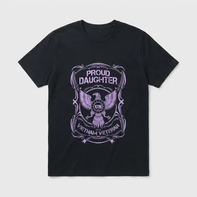 Proud Daughter of a Vietnam Eagle T-Shirt – Classic T-Shirt in Black