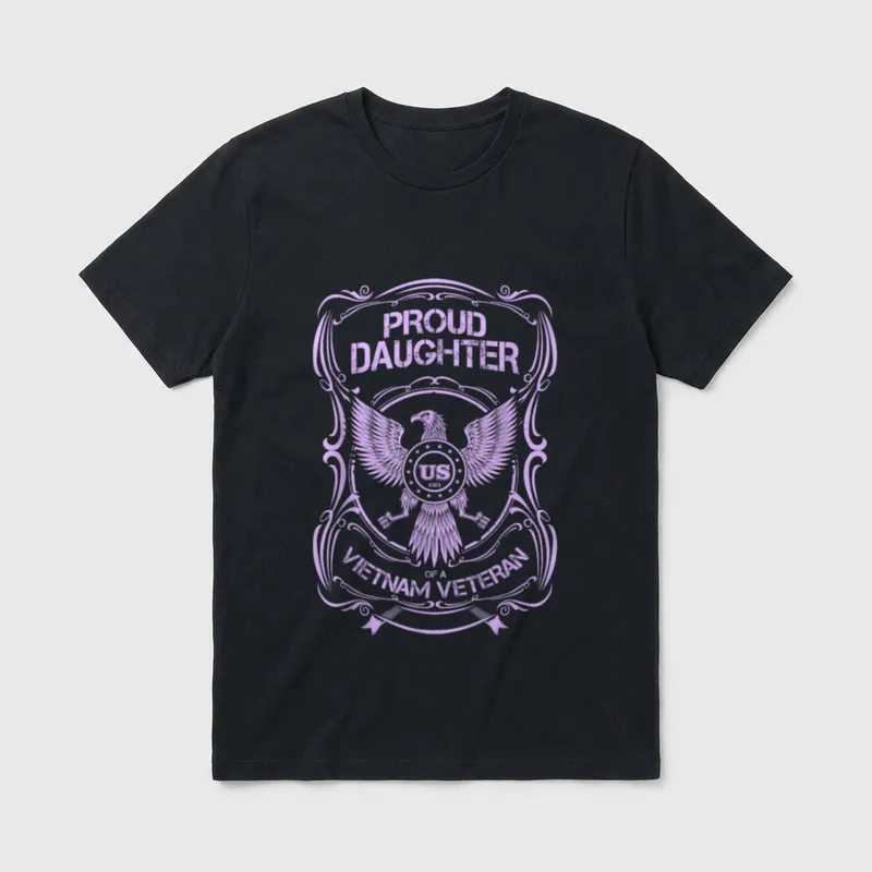 Proud Daughter of a Vietnam Eagle T-Shirt – Classic T-Shirt in Black