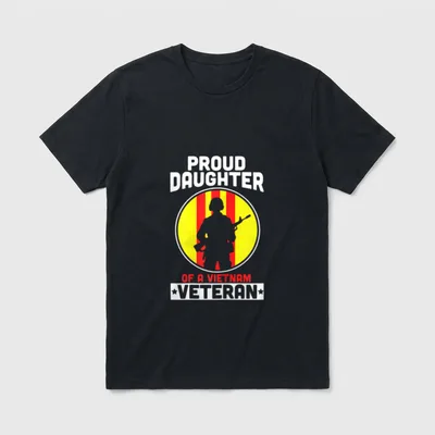 Proud Daughter of a Vietnam American T-Shirt – Classic T-Shirt in Black