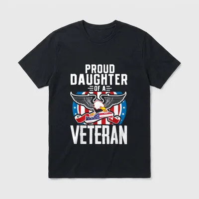 Military Daughter Nothing Scares T-Shirt – Classic T-Shirt in Black
