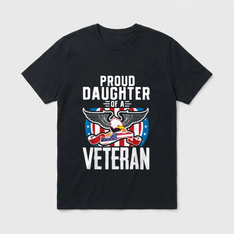 Military Daughter Nothing Scares T-Shirt – Classic T-Shirt in Black